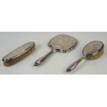 Three piece Danish white metal dressing table set