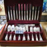 A set of Oneida silver plated cutlery, for six people, in a case