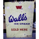 Walls Ice Cream Sold Here, painted tin sign, Winsser Camberley, 61.5 x 45.5cm.