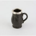 Novelty Silver rimmed beer jug, Chester 1898, 5cm tall