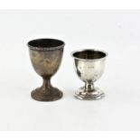 Two silver egg cups, Birmingham 1930 and 1958