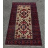 North East Persian meshed Belouch rug, 175 x 95cm