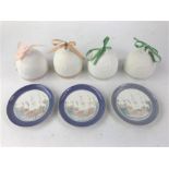 Four Lladro seasonal Bells and three 'Plate Three Carabels' (7)