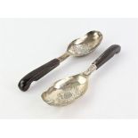 Eastern silver white metal salad servers