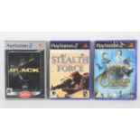 PlayStation 2 Factory Sealed Games Collection - Black - Steal Force - The Golden Compass.