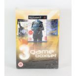 PlayStation 2 - 3 Game Boxset - Factory Sealed Games Collection - Search & Destroy - Swords of