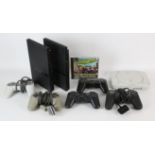 Sony Playstation consoles bundle. 2 x PS2 Slim units in a GT3 Racing pack box with 3 original