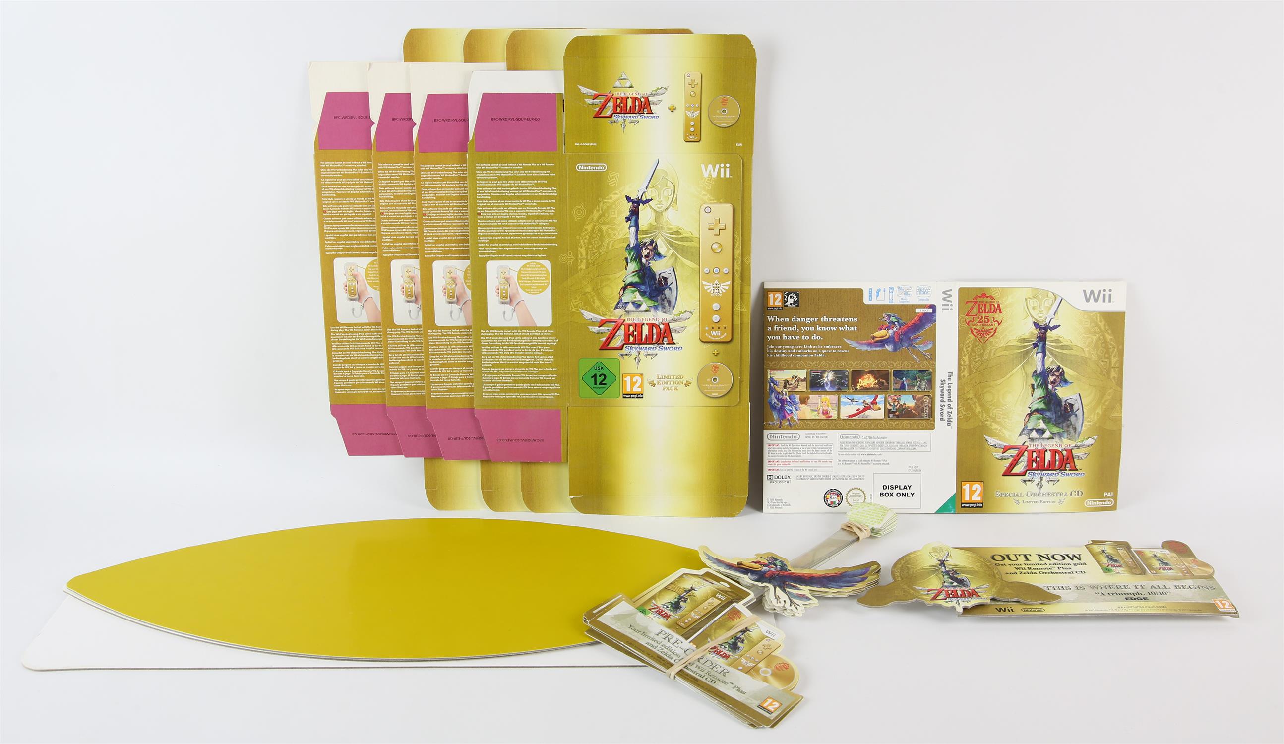 NINTENDO Wii The Legend of Zelda: Skyward Sword POS merchandising pack Contains: Wobbler (x10),