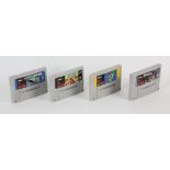 Super Nintendo SNES games x 4. Starwing, Sensible Soccer, Striker and Super Mario World.