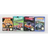 An assortment of 4 boxed NES games (PAL) Includes: Super Off-Road, RC Pro Am, Days of Thunder and