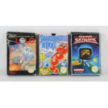 An assortment of 3 boxed NES games (PAL) Includes: Snake Rattle n Roll, Adventures of LOLO (no