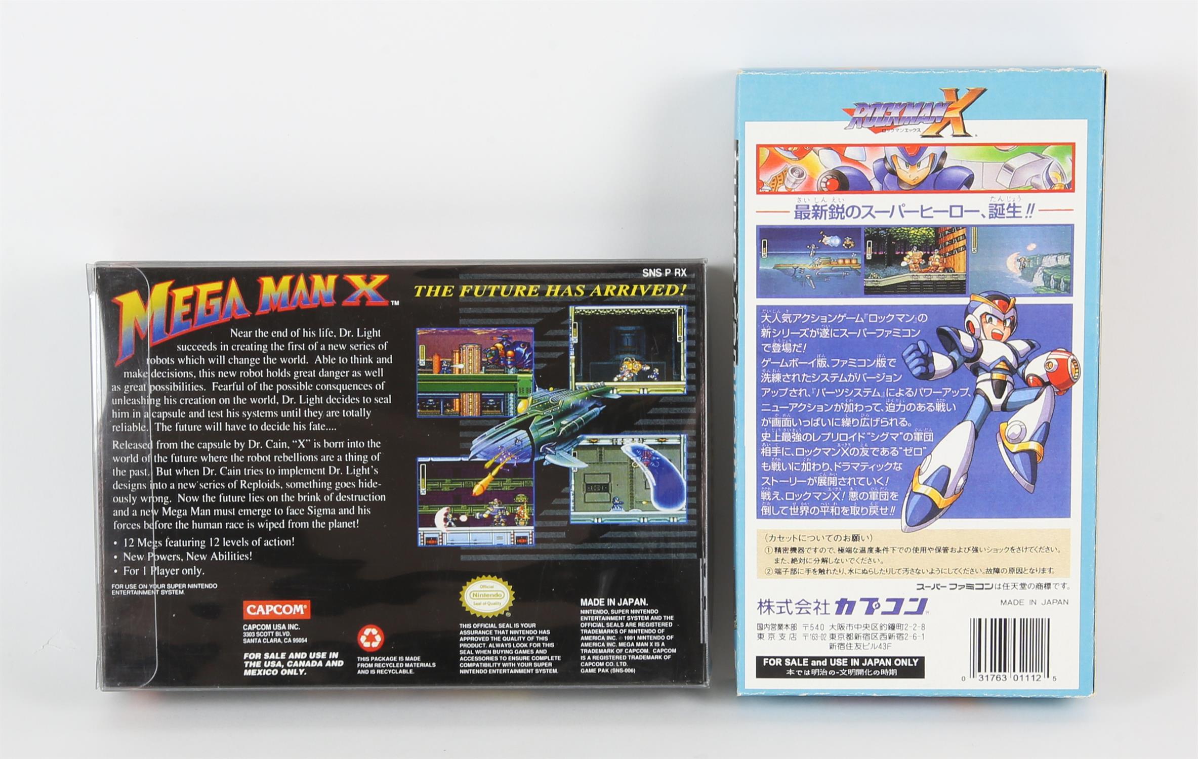 2 x Super Nintendo SNES games. Rockman X (shvc-A7RJ-JPN) & Mega Man X (SNS-RX-USA). - Image 2 of 2