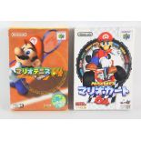 2 boxed N64 games (NTSC-J) Includes: Mario Kart 64 and Mario Tennis 64