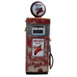 American Petrol Pump - Tokheim Red Crown 300 series USA gas pump. This is a genuine original Tokheim
