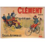 Original Automotive Clement Paris - vintage poster by Artist Bombled printer Kossuth - Dating around