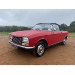 Peugeot 304 Convertible. Registration number: TPA 315M. Rare RHD drive model with 82,696 miles from