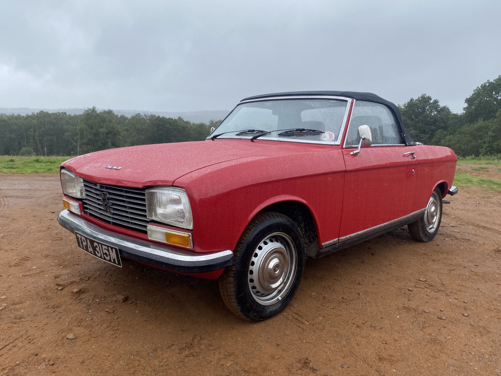 Peugeot 304 Convertible. Registration number: TPA 315M. Rare RHD drive model with 82,696 miles from
