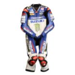 Keith Flint - Alpinestars fully logoed Suzuki racing leathers – Worn and used by Kith Flint with ‘Fl