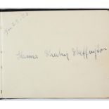 Autograph Album:1918-1941, Hanna Sheehy-Skeffington, Hilaire Belloc, and others - a leather bound
