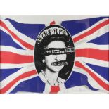 Jamie Reid - An original Sex Pistols God Save the Queen poster, designed by Jamie Reid, titled,