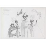 Jamie Hewlett (British, b 1968) Original pencil drawing on paper of the English virtual band