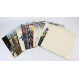 THE BEATLES vinyl record collection. The White Album (numbered top opener with factory sample