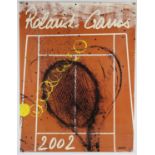 Roland Garros French Open 2002 Tennis poster signed by both Venus and Serena Williams rolled,