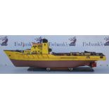 Model Boat / Pond Yacht. Tug boat. Kit built, with stand. Length 140cm