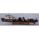 Model Ship / Pond Yacht. Gourock - Dunoon Ferry. Kit built, with stand. Length 110cm
