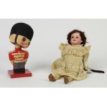 Armand Marseille 300 bisque head doll, with sleeping eyes and open mouth, jointed composition body