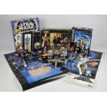 Star Wars toys and posters to include Star Wars puzzles, loose figures and later re-release posters