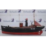 Model Boat / Pond Yacht. HL 420, fishing vessel. Kit built. Length 110cm