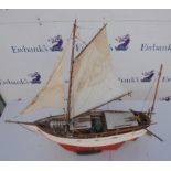 Model Boat / Pond Yacht. Spray, sailing vessel. Kit built. Length 75cm