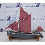 Model Boat / Pond Yacht. May. Kit built, with stand. Length 67cm