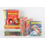 Comic book annuals. x 21. Supercar, Four Feather Falls,Twizzle's adventure stories, Fireballs XL5,