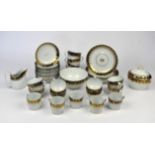 Amended description Early 19th century English porcelain part tea set with gilt acorn borders and