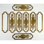 Collection of gilt metal door furniture, 20th Century, in the Adam taste, to comprise eight frames,