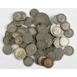 Quantity of Pre 1947 British silver coins 234 grams.