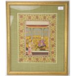 20th Century Indian School, six various miniature paintings, in the 18th Century style,