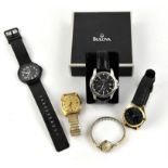 Bulova, Precisionist, 96B158, a stainless steel date quartz gentleman's wristwatch, boxed,