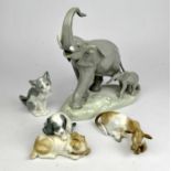 Lladro figures to include, 'Follow Me' (x2), 'Duckling', 'That Tickles', 'Sleeping Bunny',