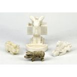 A collection of hardstone and marble animals and other sculptures, (QTy)