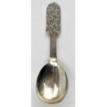 Geometric design Norwegian. 830 Silver Large Caddy spoon by Thume.