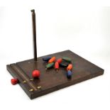 A game of table skittles, 20th Century, overall painted