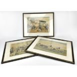 After James Pollard (1792-1867), The Derby Pets, three prints, dated 1842, Ackermann,
