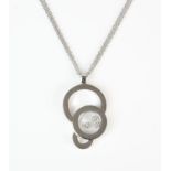 Chopard Happy Diamonds necklace, with three interlocking circles with three collet set diamond free