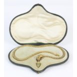Mid 19th century Snake necklace, graduating fancy link chain with a hidden box clasp within the