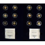 A cased group of twelve small gold coins “Great British gold replicas” each 0.5 g and 0.