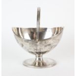 George III silver sugar basket with engraved decoration and Griffon crest, Edinburgh 1798,