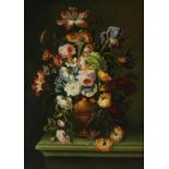 ** Massel (20th century), Floral still life, oil on canvas, signed, 69 x 49cm. Framed